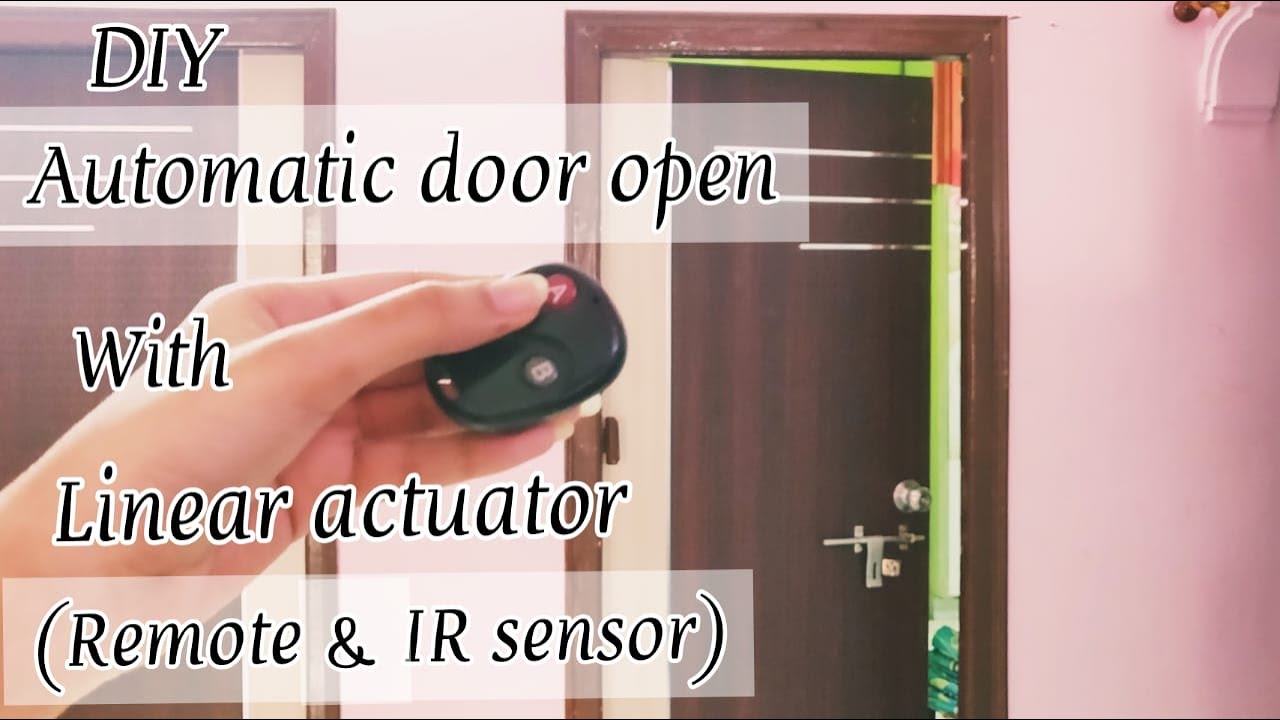 DIY Automatic door open with linear actuator in two ways | Using remote & IR sensor | JOY in DIY