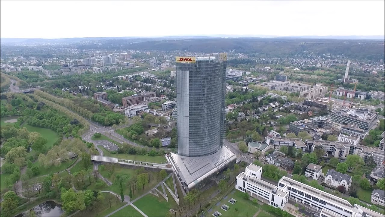 Bonn, DHL Tower & Rheinaue