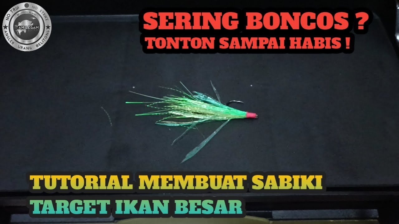 CARA MEMBUAT SABIKI TALI RAFIA TARGET IKAN BESAR - SABIKI JIGGING 