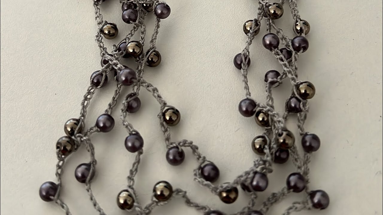 Easy Crochet Necklace - Multi Strand -