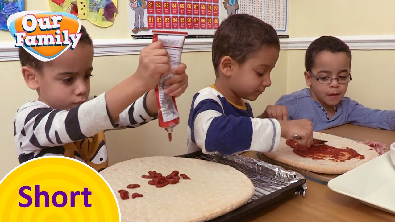 Zac, Nathan and Josh make pizza | Our Family Shorts | CBeebies