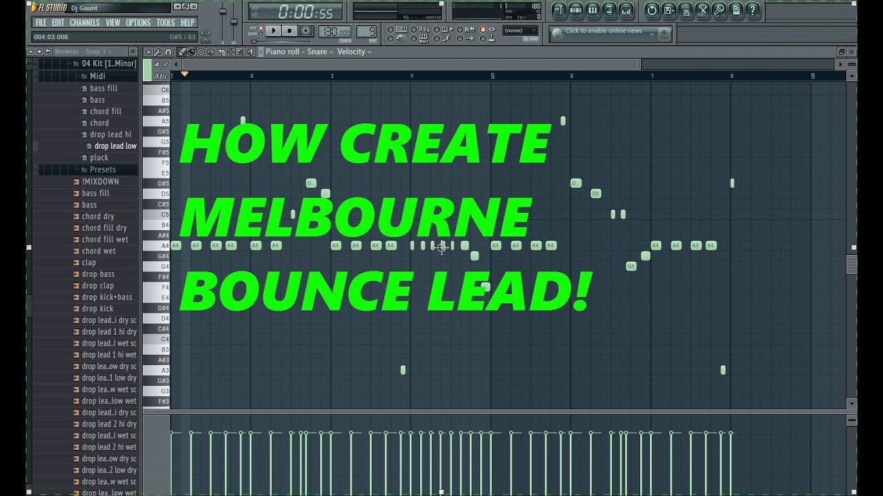 How to Make the melbourne bounce (Part 1) FL STUDIO 11