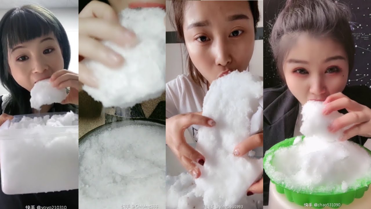 BIG BLOCKS & CHUNKS OF FREEZER FROST AND SHAVED ICE | SOFT ICE EATING ASMR