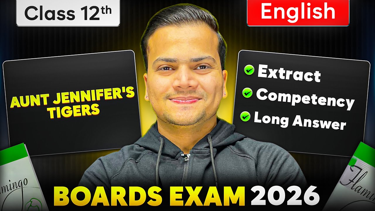 Aunt Jennifer's Tigers Class 12 English | Most Important PYQs, Extract & Competency Questions