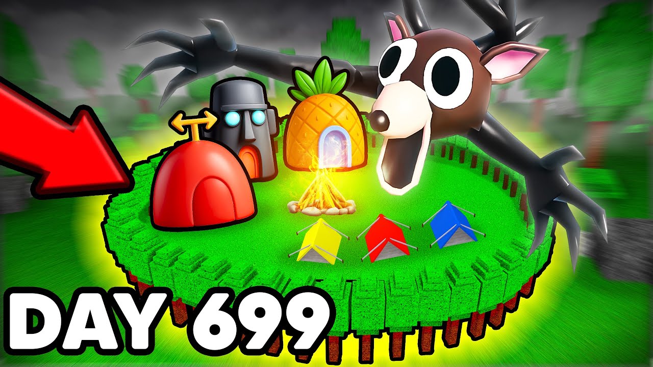 I Built The BIKINI BOTTOM BASE in 99 Nights in the Forest!