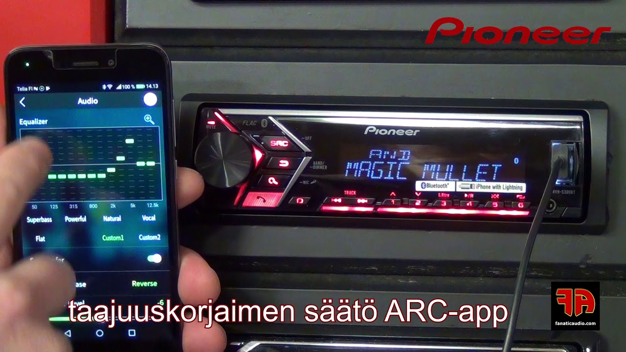 Pioneer MVH-S300BT ja ARC-app