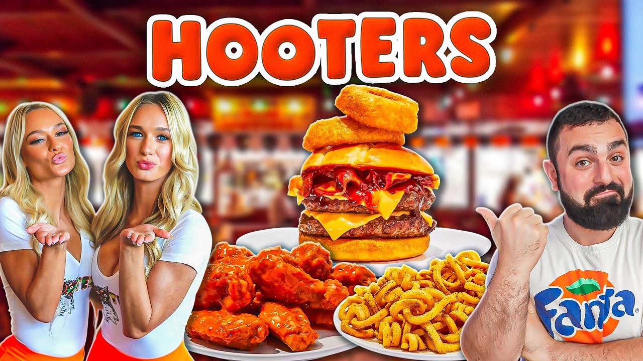 HOOTERS - LEGENDÁRNÍ AMERICKÁ RESTAURACE - Křídla, Burgery a Krásné Servírky!