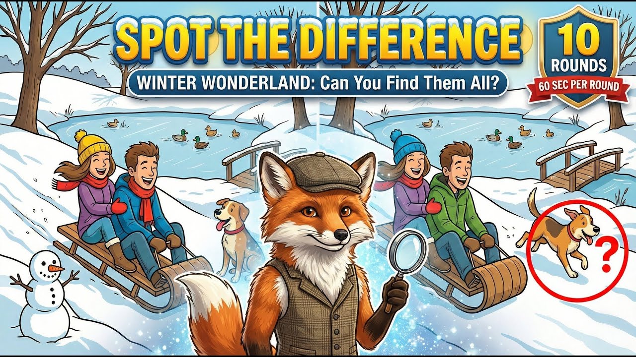 WINTER WONDERLAND: Can You Find the Differences? ❄️ | 10 Rounds Challenge