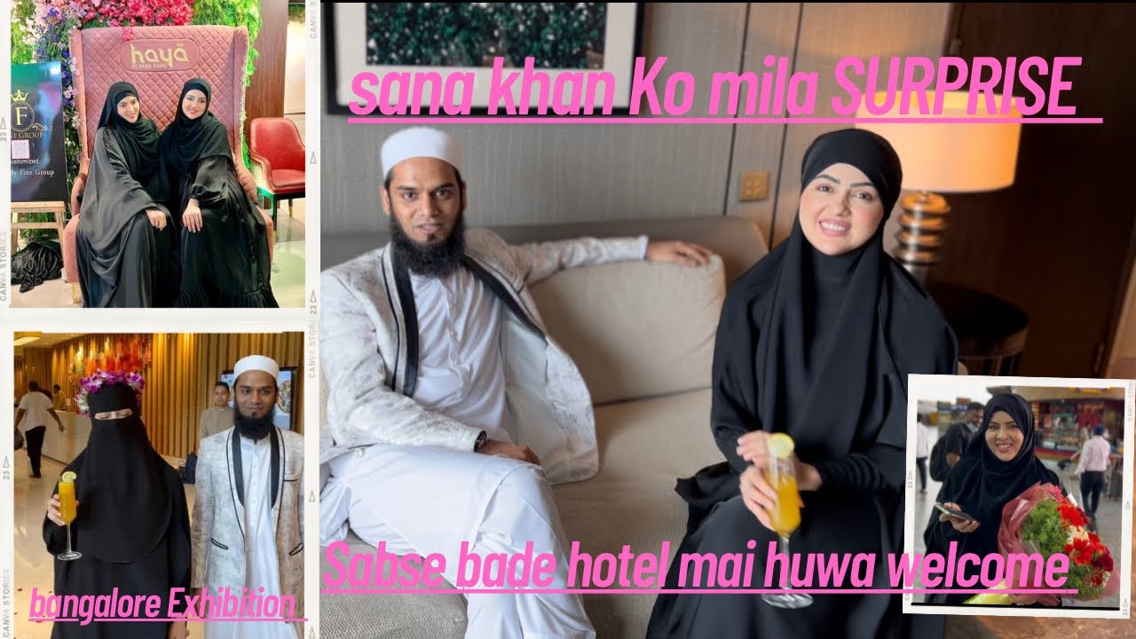 Haya by Sana khan Exhibition in Bangalore | kaise kiya Banglore ne Sana khan & muftianas ka welcome