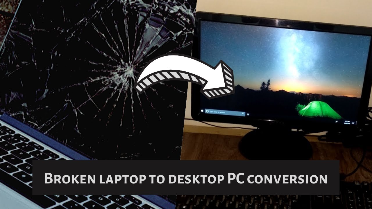 Converting old broken Laptop into a Desktop PC | DIY