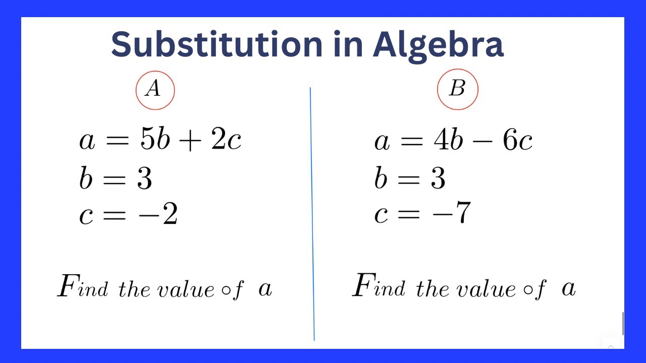 How To Solve a Simple Substitution Question in Algebra - GCSE