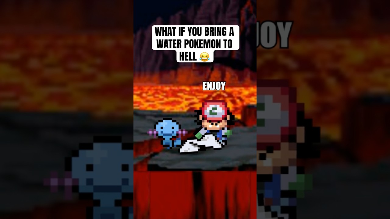 What if you bring a water Pokemon to hell 😂 #pokemon #shorts