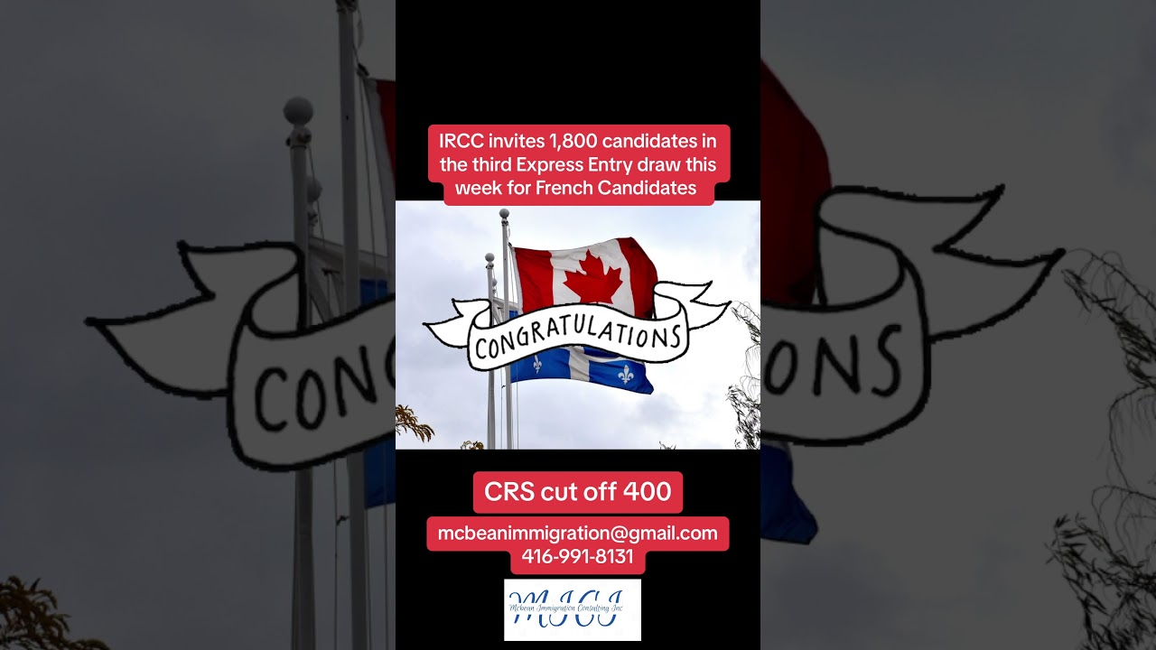 IRCC's Latest Express Entry Draws: 1,800 Invited with Low CRS Scores!#expressentry