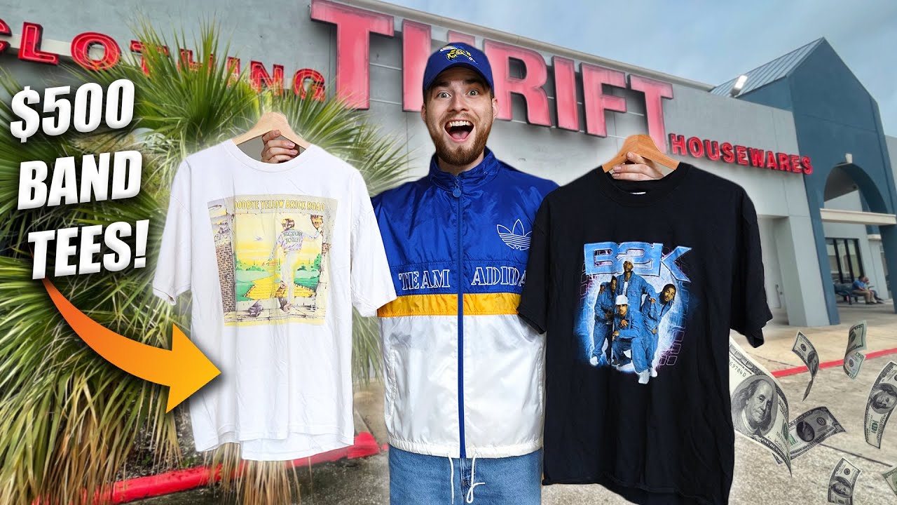 $500 Rap Tees Found In The Thrift!! Major Vintage Clothing Haul! Trip to the Thrift!