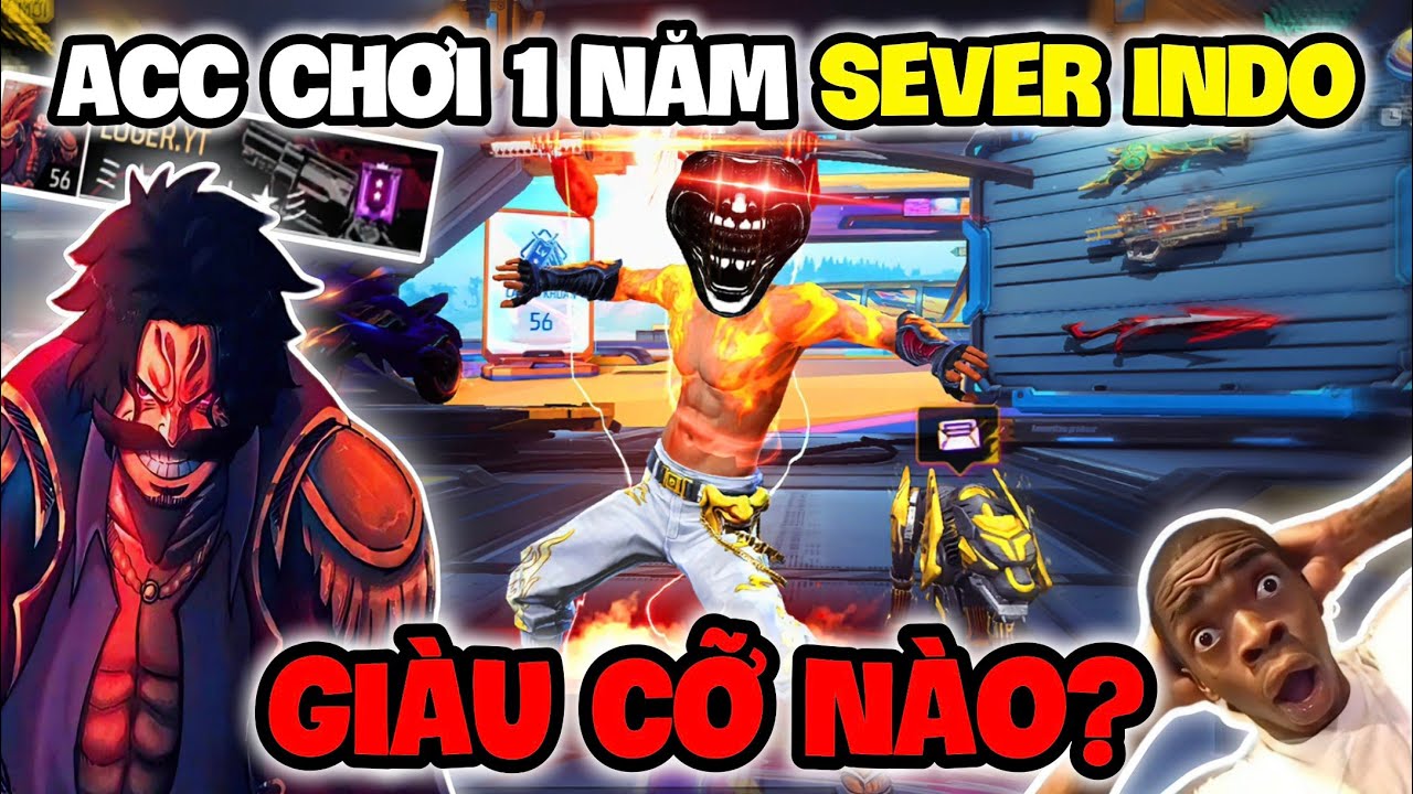 Review Acc Chơi 1 Năm Sever Indonesia🇲🇨 Của Loger Có Gì Ngon?🤩😆[free fire]