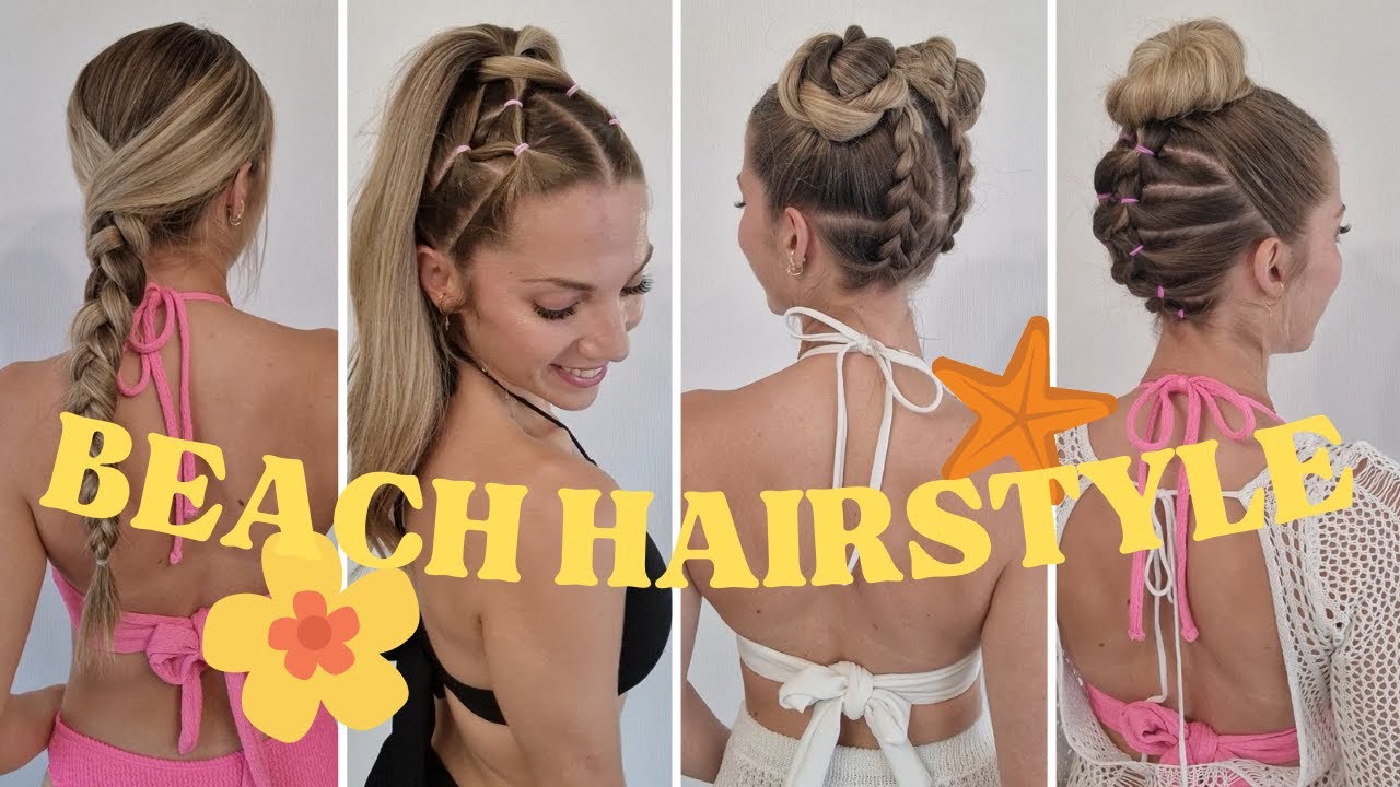 ⛱️💦 ASTUCE COIFFURE FACILE POUR LES VACANCES ( plage, piscine )💦 Coiffures rapide & facile à faire !