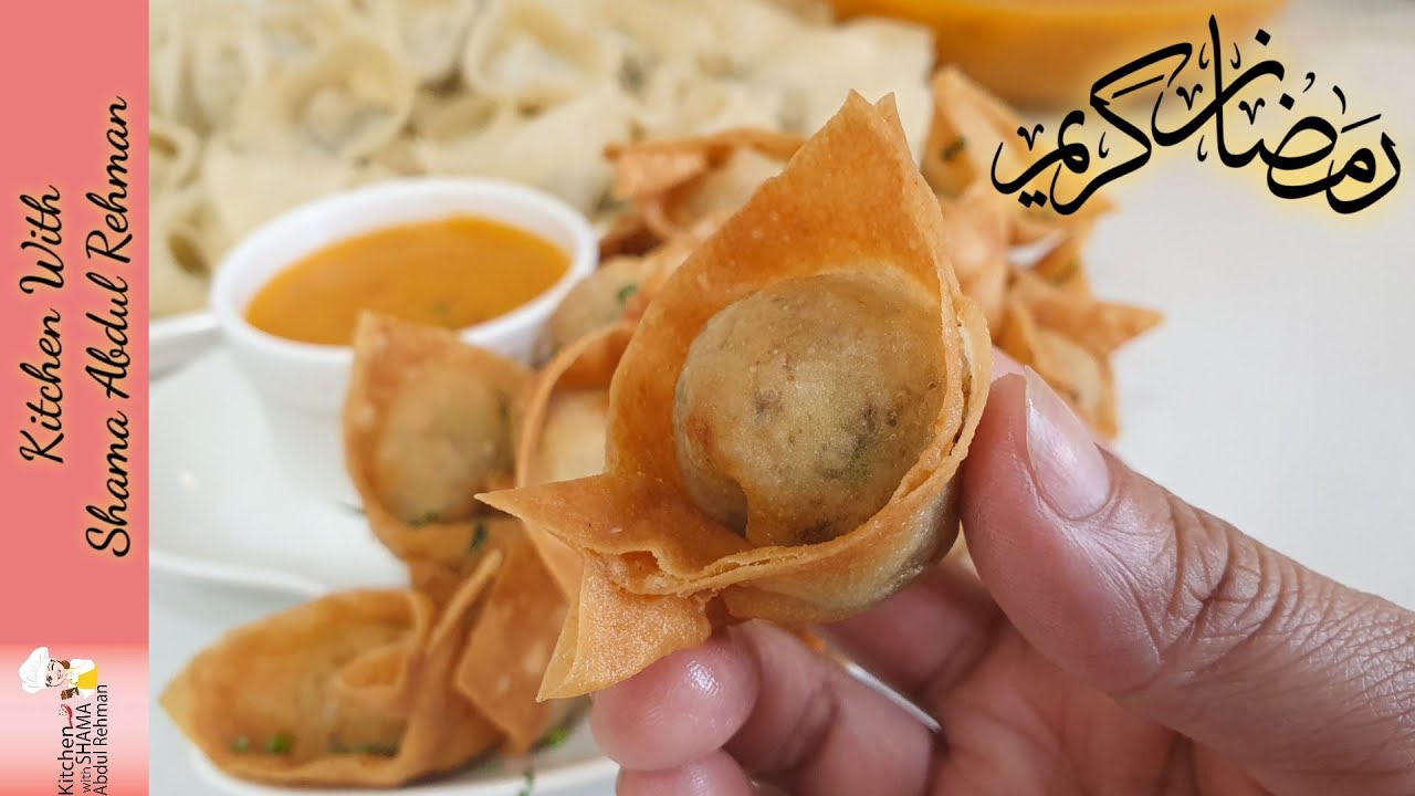 One Bite Mini Potato Wontons With Homemade Wonton Sheets | Make And Freeze Ramadan Special Recipes