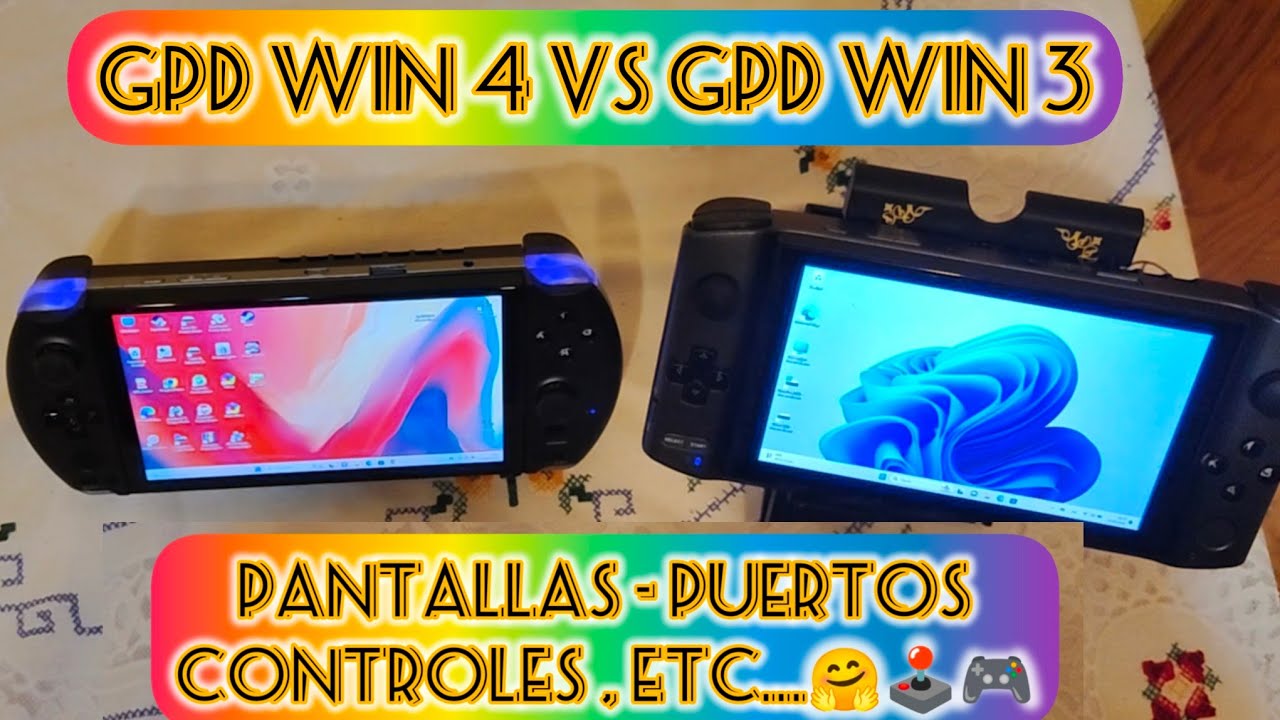 GPD WIN 4 VS GPD WIN 3 - PANTALLAS - PUERTOS - CONTROLES - ETC.- PRIMERAS IMPRESIONES - ESPAÑOL.🤗🕹️🎮