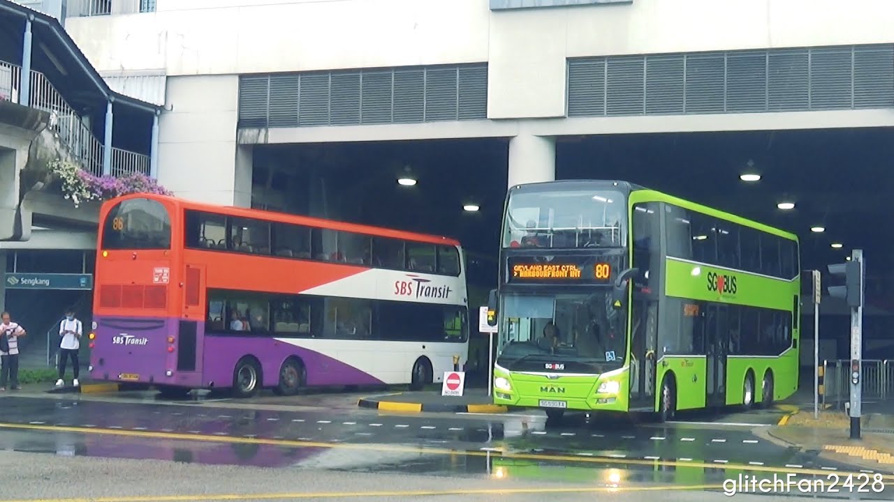 Buses at Sengkang Interchange, Singapore 2020