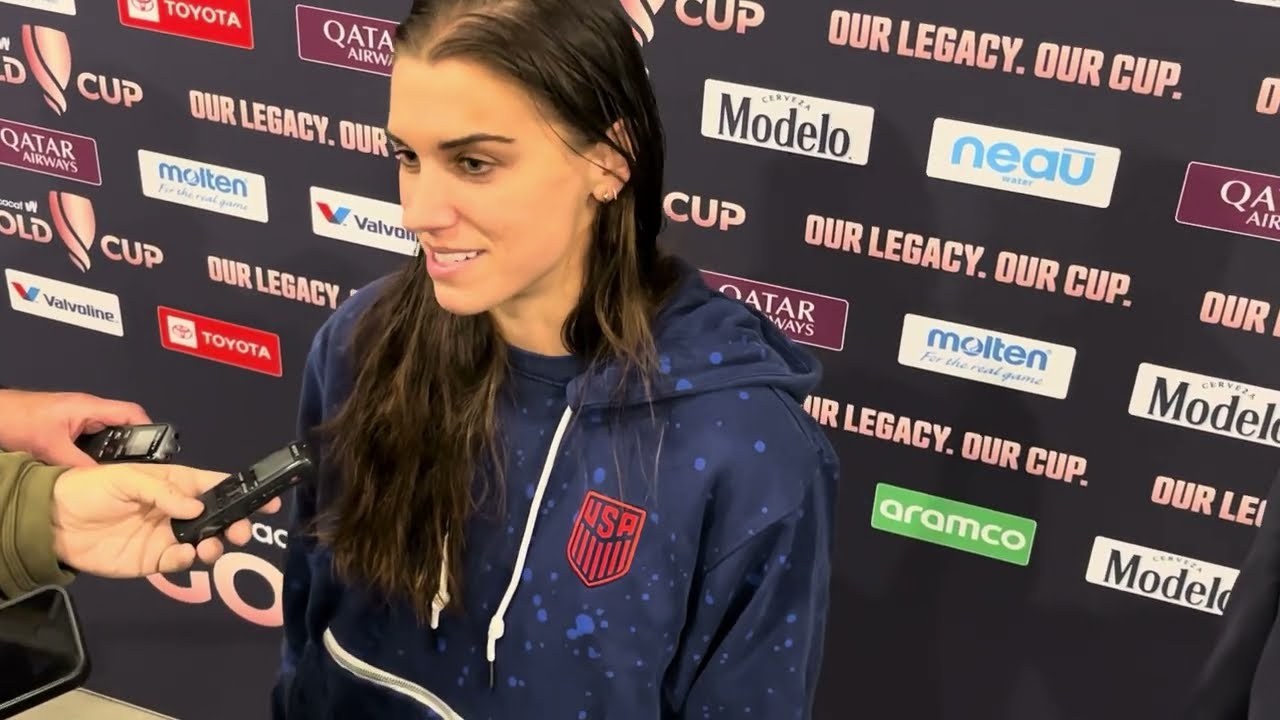 Alex Morgan talks about tonight’s win vs. Canada on PKs to reach the Gold Cup final #uswnt