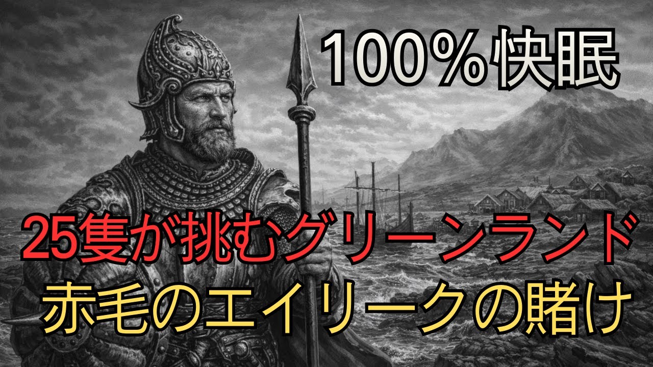 🌙おやすみ前のストーリー：グリーンランドを賭けた男「赤毛のエイリーク」の物語｜小さな深夜書房