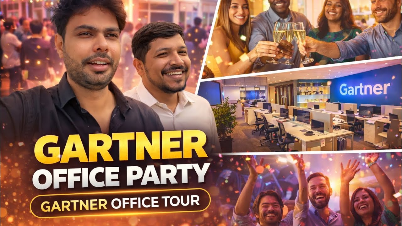 A Day at Gartner Office gurugram  🎉 | Year-End Party + Office Tour @_AnirudhPratap_ 