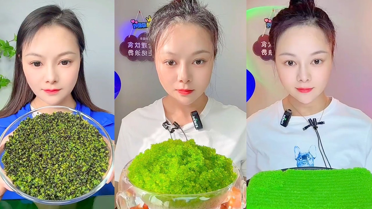 Green Jelly Crumbs Trio with Smooth Layered Dessert Texture