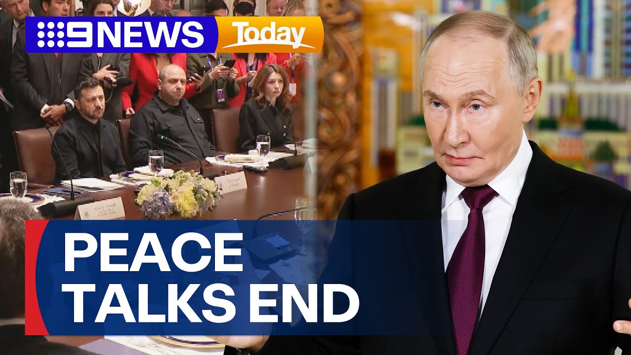 Ukraine peace talks end between US officials and Russian President | 9 News Australia