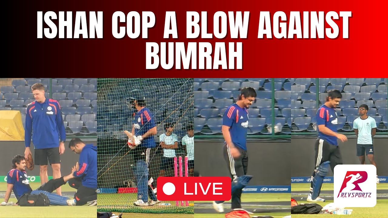 Ishan Kishan face injury scare in the nets. | LIVE |