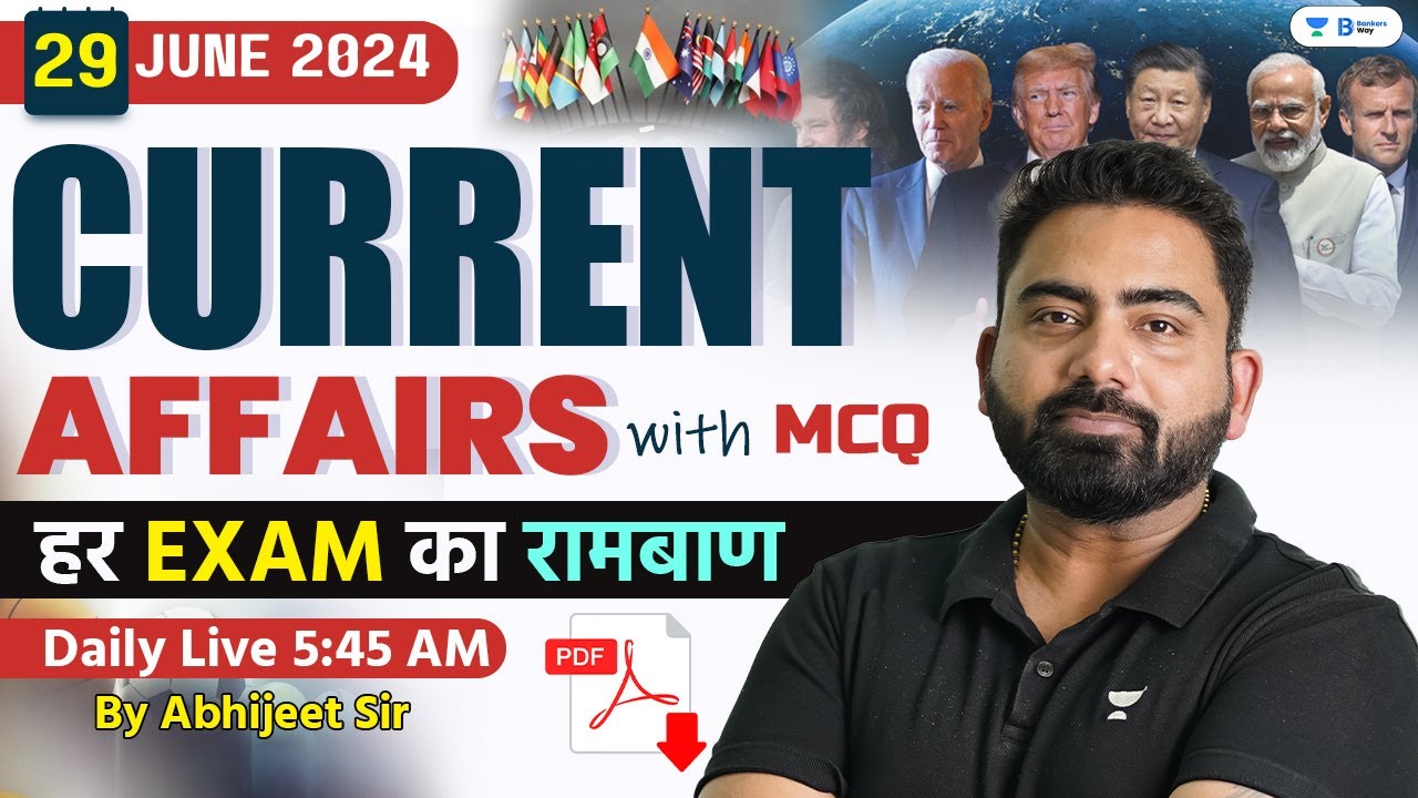 29 June Current Affairs 2024 | Current Affairs Today | Current Affairs by Abhijeet Sir