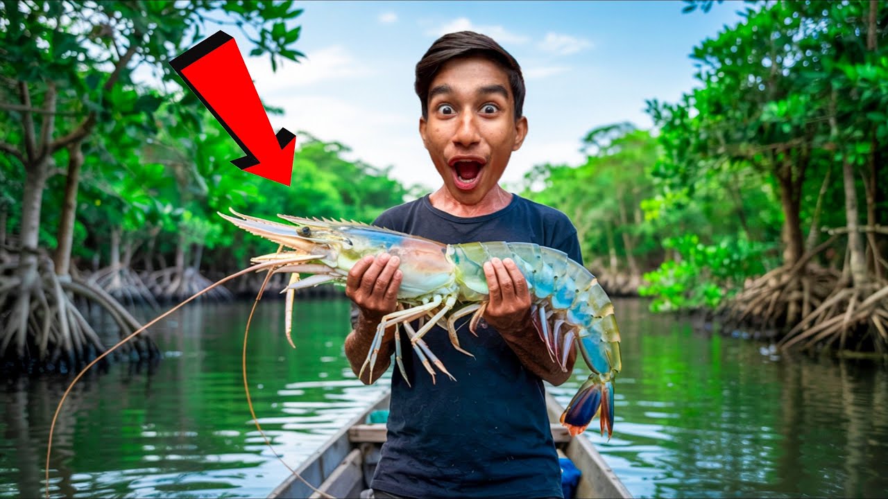 আজকে নদীতে চিংড়ি 🐟 মাছ ধরতে গেলাম 😍
