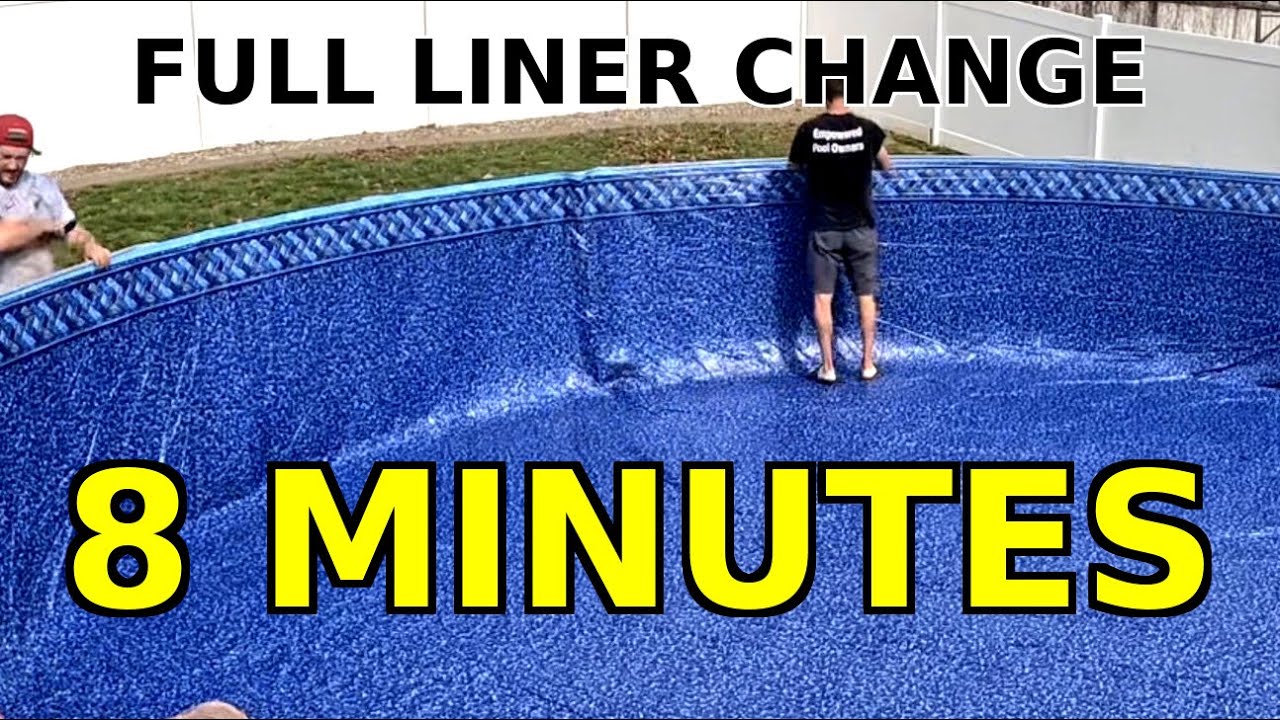 27ft Pool Liner Change (Full Install Start to Finish in 8 Minutes)