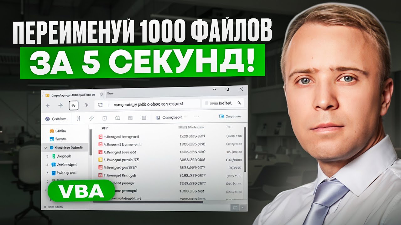 Автоматическое переименование файлов с помощью VBA