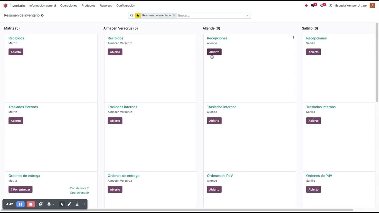 Odoo 18 Transferencias entre Almacenes con Ubicaci&oacute;n de Tr&aacute;nsito | Gu&iacute;a Completa Paso a Paso