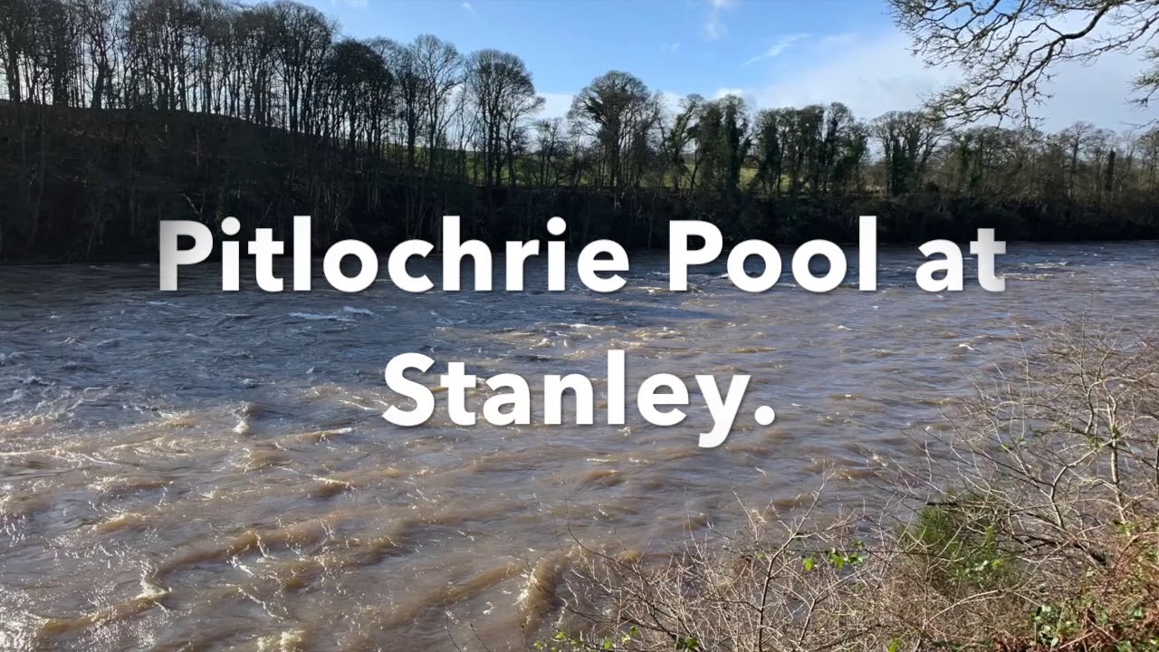 Salmon Fishing Scotland Second big Flood on Tay at Stanley, Perthshire.