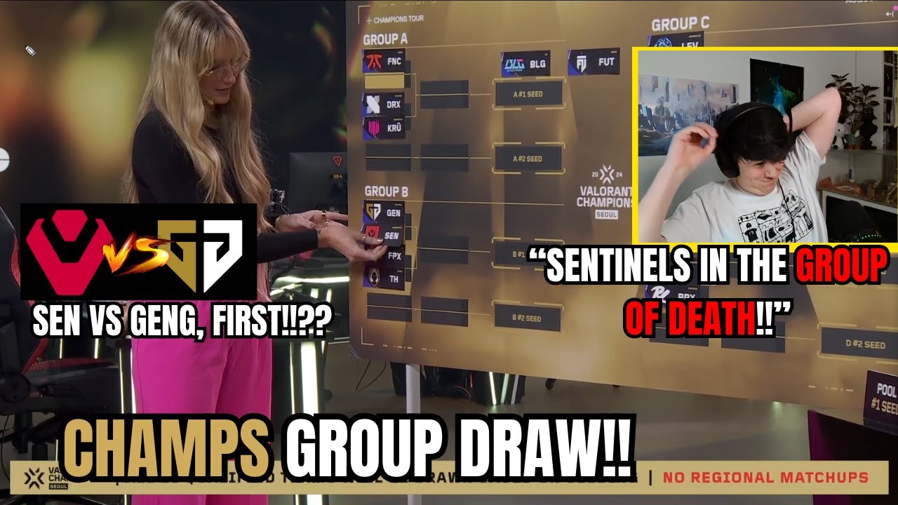 Sliggy, Tarik, TMV react to group draws for VCT CHAMPIONS, seoul