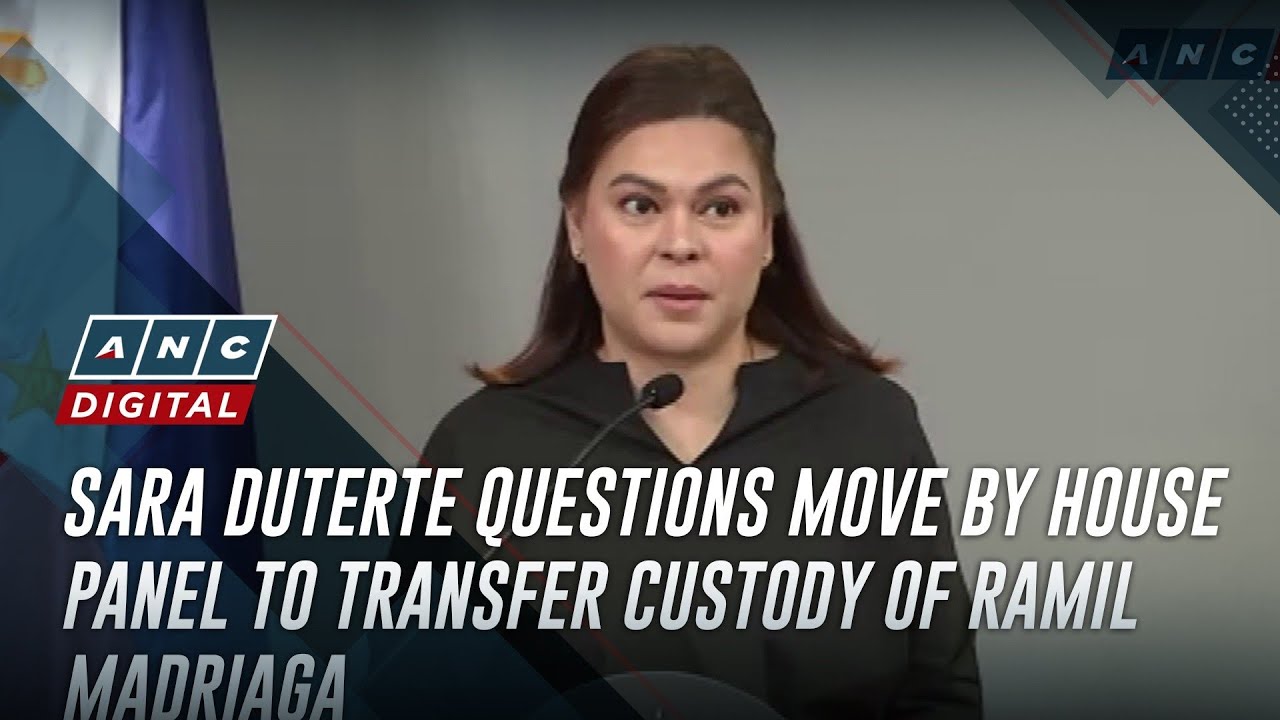Sara Duterte questions move by House panel to transfer custody of Ramil Madriaga