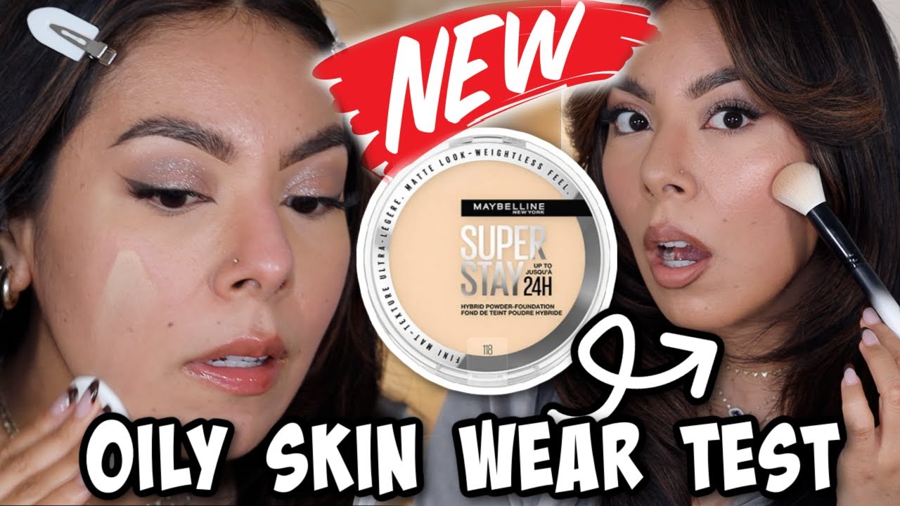 NEW FORMULA MAYBELLINE SUPER STAY POWDER FOUNDATION || OILY SKIN TESTED REVIEW & WEAR TEST!