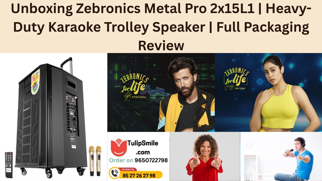 Zebronics Metal Pro 2x15L1 Unboxing, packaging & Review | Best Budget Karaoke Trolley Speaker?