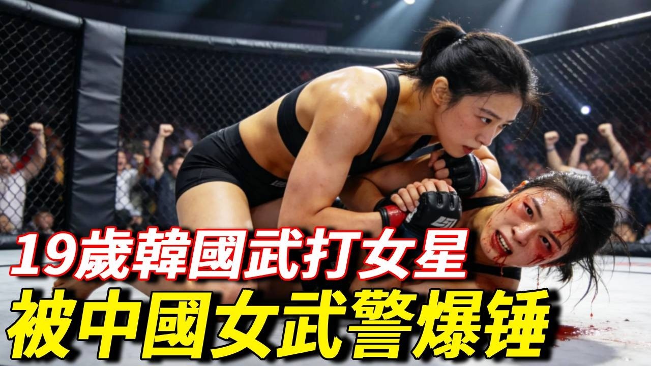 19歲韓國武打女星來華，點名打中國最強女武警！雙方地上扭成麻花【七尺格鬥】