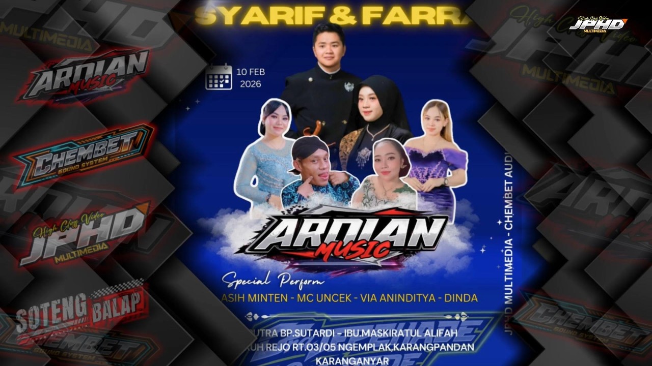 LIVE  DELAY🔴Pernikahan SYARIF & FARRA//CHEMBET SOUND//ARDIAN MUSIK
