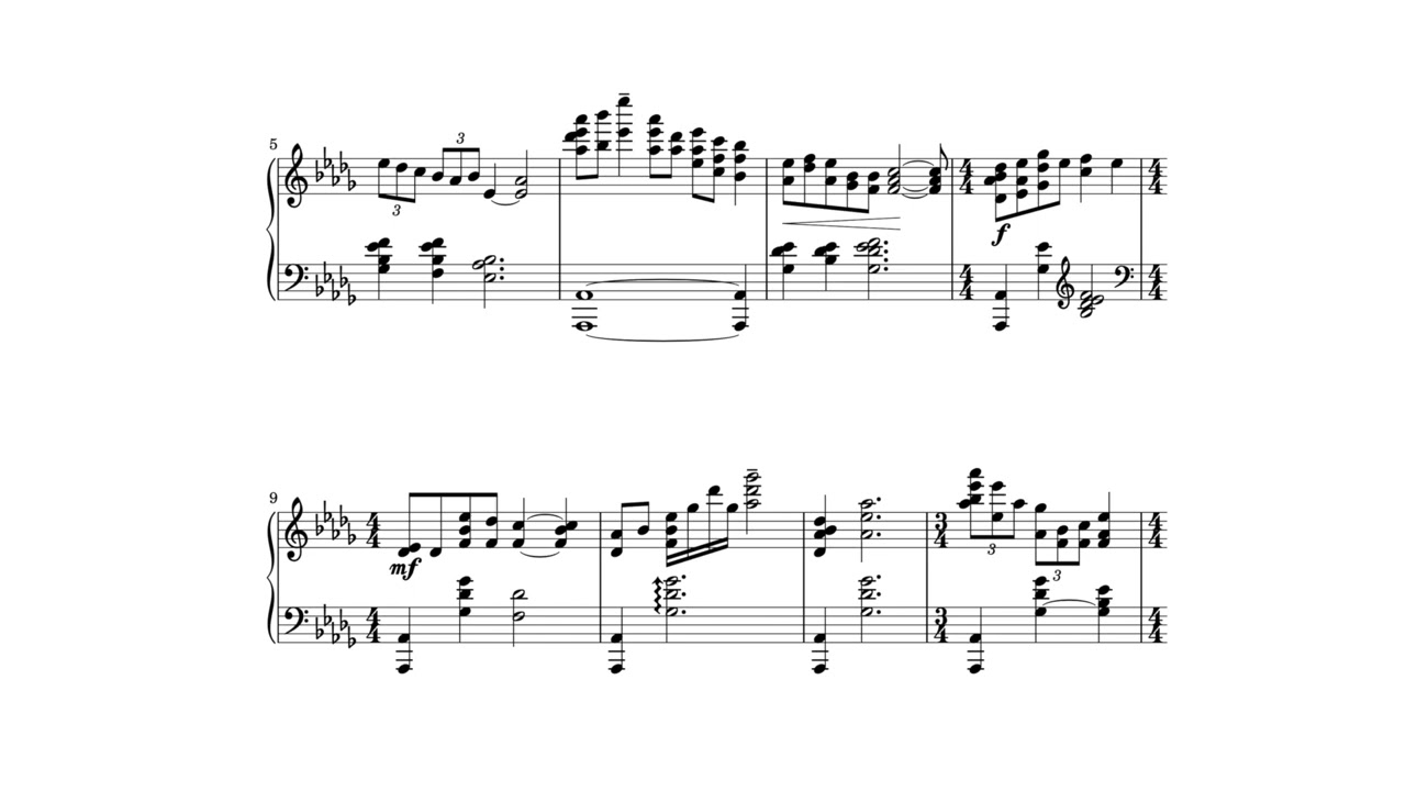 M&uacute;sica contempor&aacute;nea piano y partitura