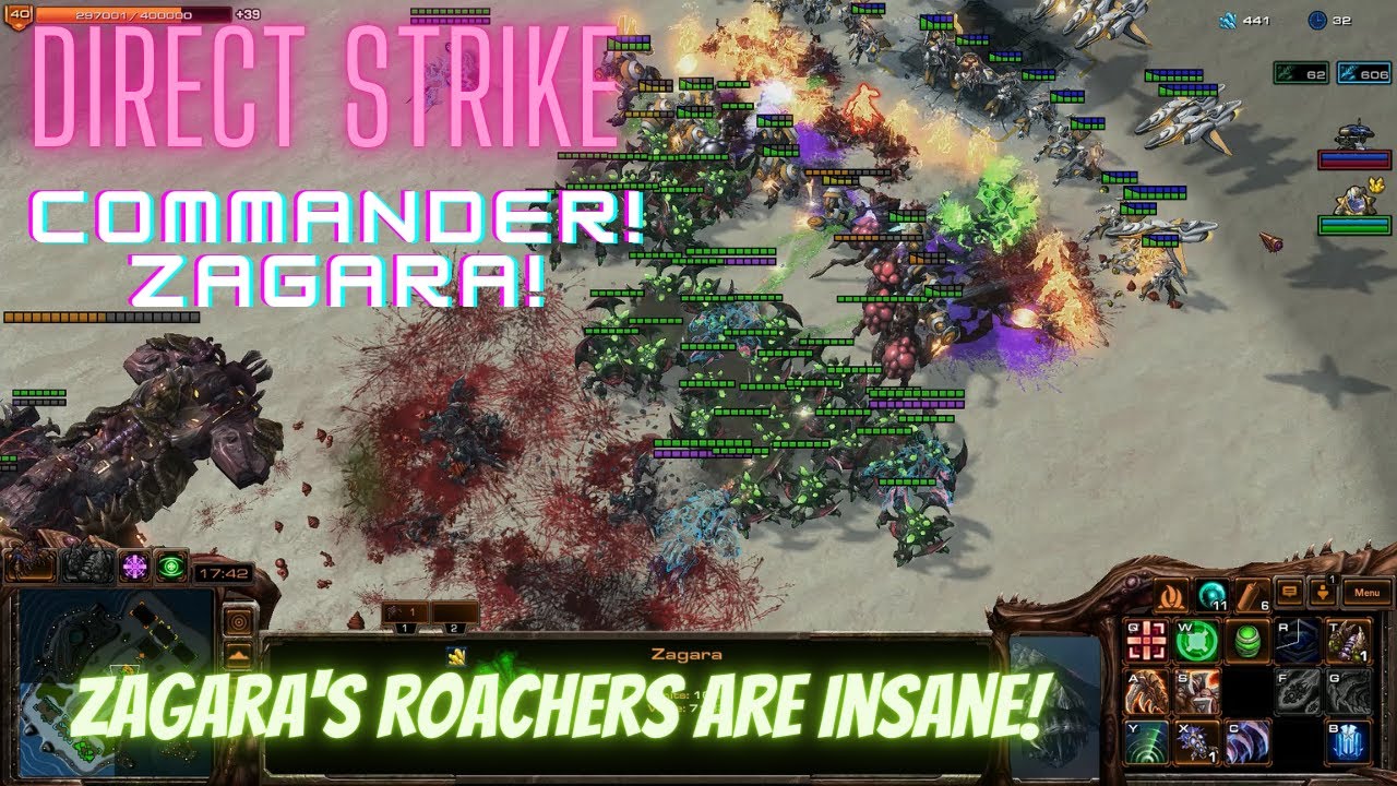 Starcraft 2 Direct Strike Commander Zagara: Zagara's Roachers Are Insane!