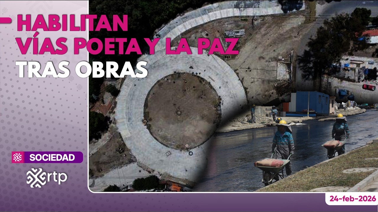 Habilitan vías Poeta y La Paz tras obras
