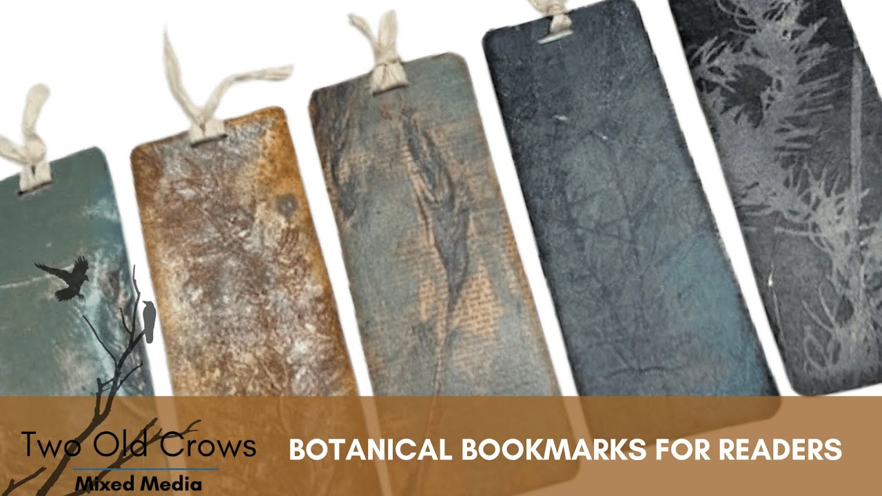 Unique Botanical Gel Print Bookmark | Handmade Art