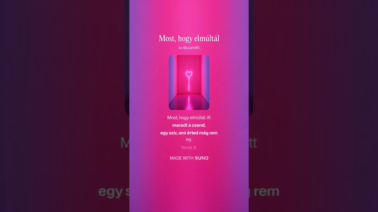 Most, hogy elmúltál #suno #ai #1version #musicvideo 