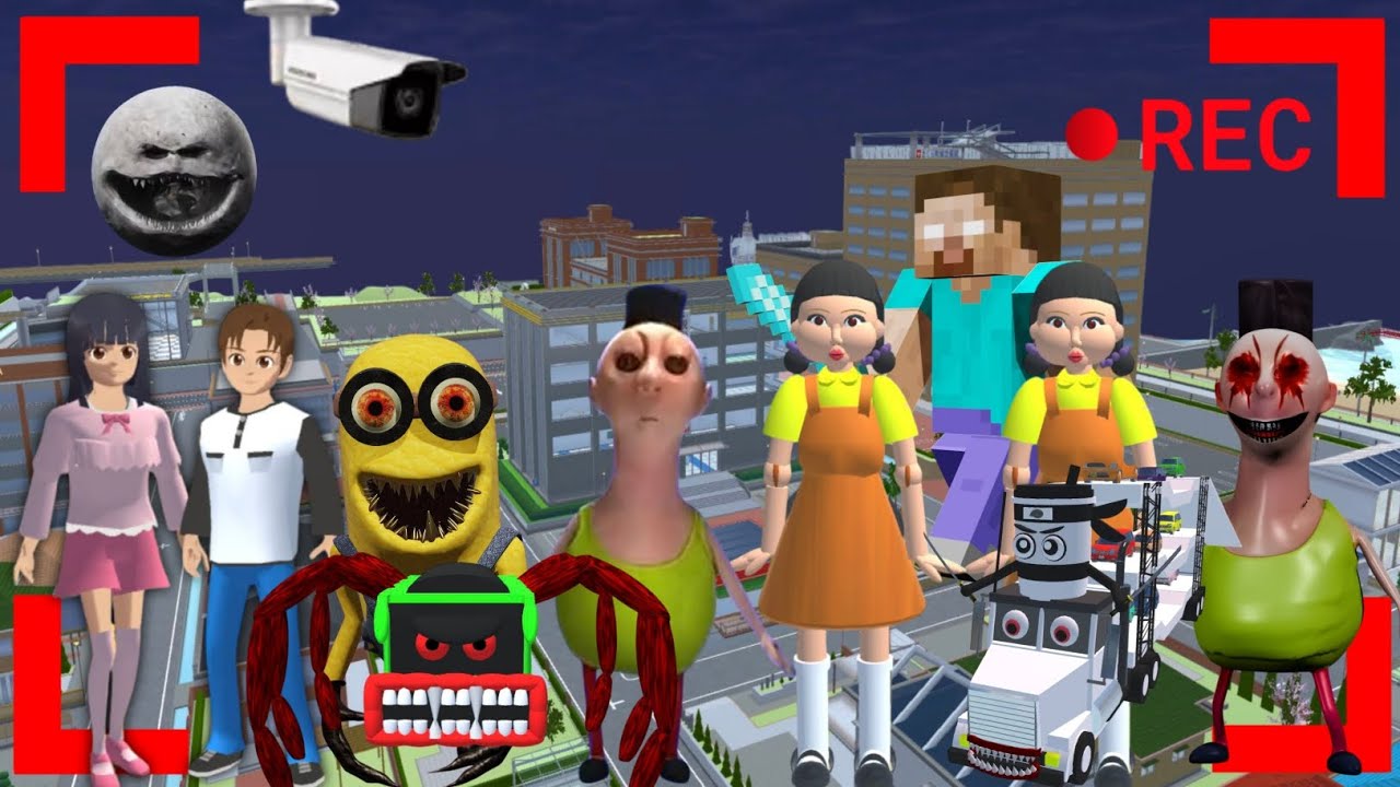 Yuta Mio Merekam Banyak Monster Hamood Habibi di sakura school simulator😱