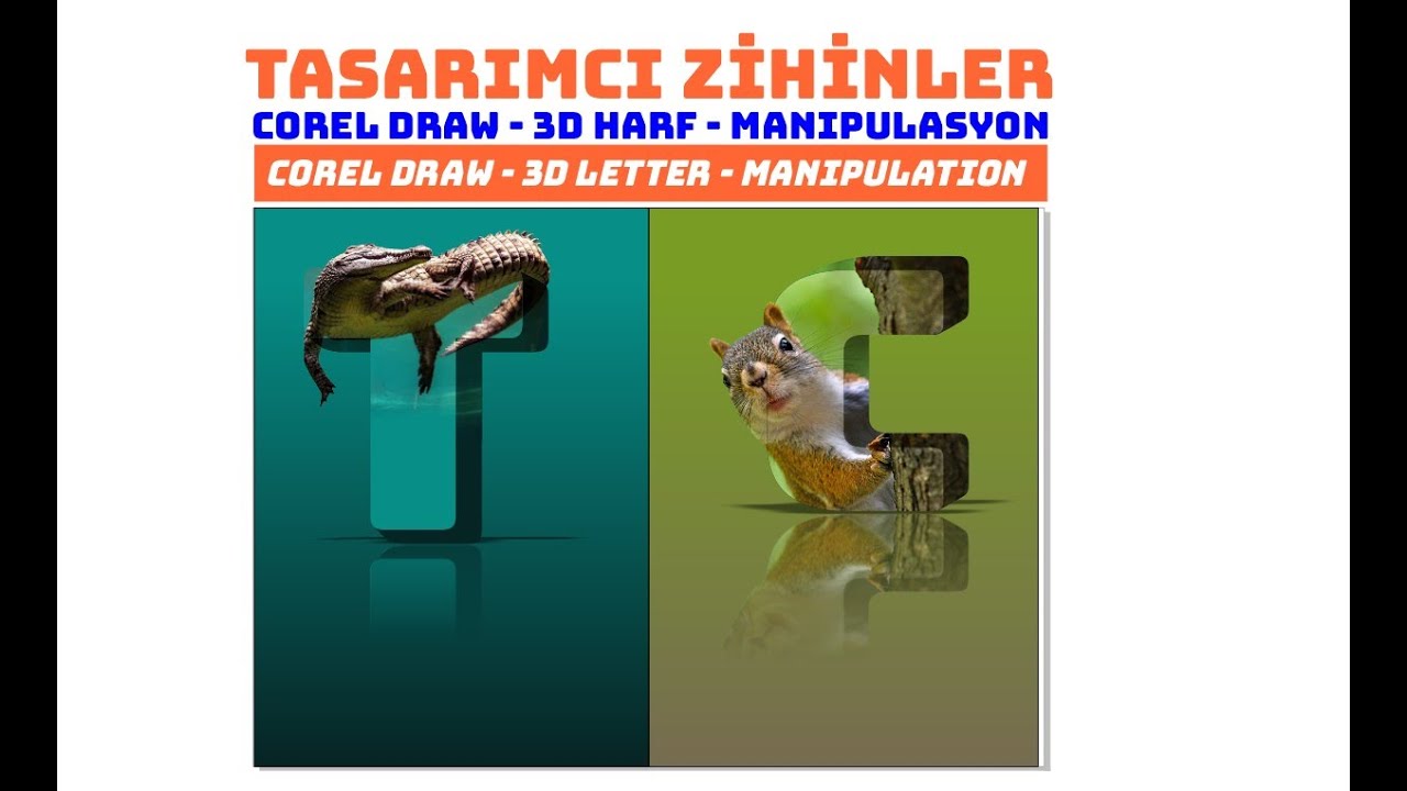 Corel Draw 3D Foto Manipulasyon (bu tekniğe bayılacasınız) #coreldraw #coreldrawtutorial #3dletters