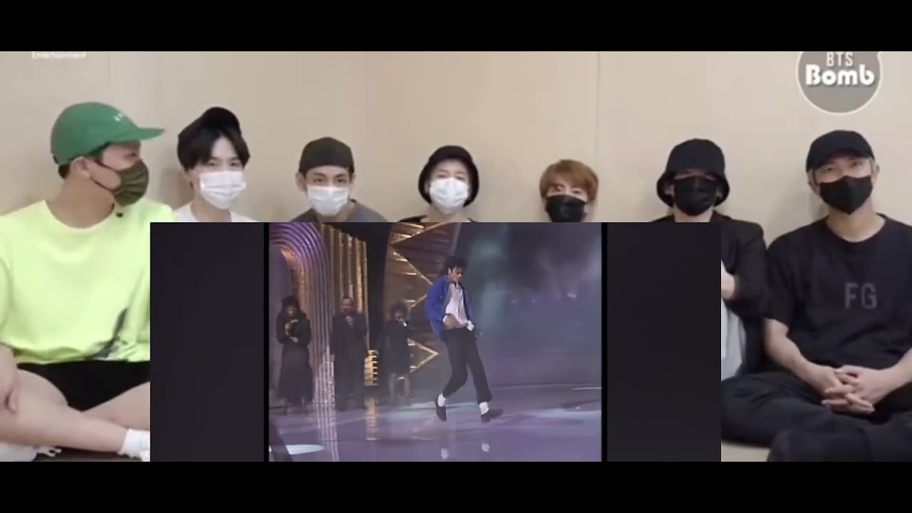 bts reaction to Michael Jackson Grammys performance (fake reaction)