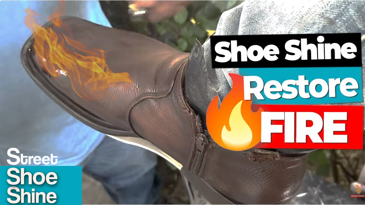 The Perfect SHOE SHINE FIRE - Shoeshine ASMR Video #asmr #shoeshine